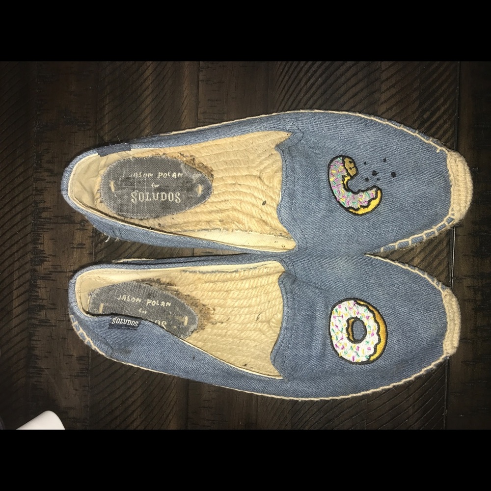 Jason Polan for Soludos denim donut flats